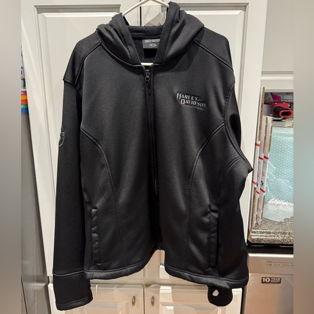 Harley-Davidson Sleek Black Sweatshirt Zip up